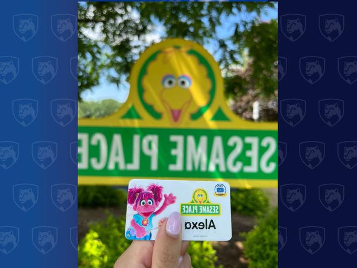 Sesame Place logo and name badge